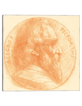 Cuadro decorativo Autorretrato, Medallón, No.2, Placa 11 técnica mixta Cuadros Jr Retratos