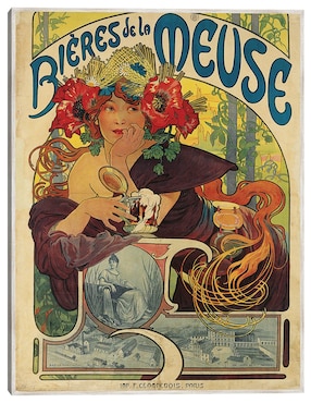 Cuadro decorativo Cervezas De La Meuse (1897) técnica mixta Cuadros Jr Publicidad