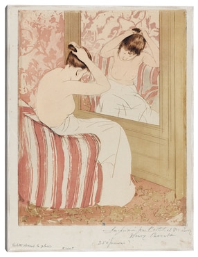Cuadro decorativo El Peinado (1890-1891) técnica mixta Cuadros Jr Retratos