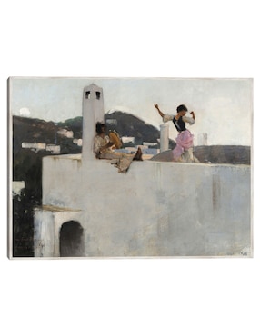 Cuadro decorativo La Chica Capri En La Azotea (1878) técnica mixta Cuadros Jr Retratos
