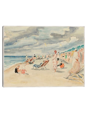 Cuadro decorativo La Playa De Deauville (1928) técnica mixta Cuadros Jr Playas