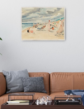 Cuadro decorativo La Playa De Deauville (1928) técnica mixta Cuadros Jr Playas