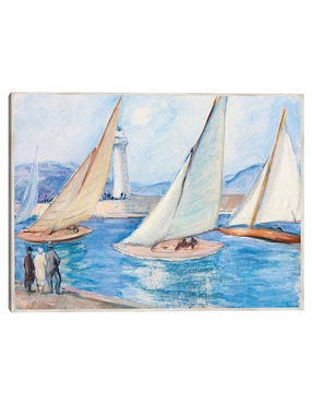 Cuadro decorativo Inicio De Regatas En El Sur, St. Tropez (Década De 1920) técnica mixta Cuadros Jr Navegación