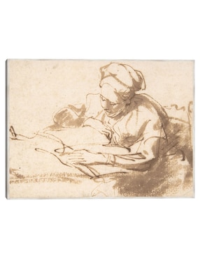 Cuadro decorativo Mujer Leyendo (1606–69) técnica mixta Cuadros Jr Bocetos