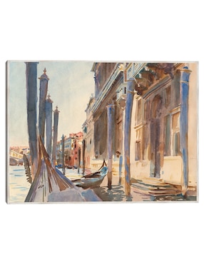 Cuadro decorativo Amarres De Góndolas En El Gran Canal (1904-1907) técnica mixta Cuadros Jr Navegación