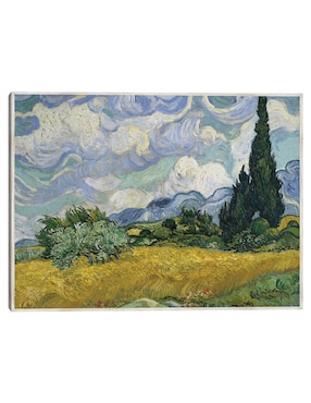 Cuadro decorativo Campo De Trigo Con Cipreses (1889) técnica mixta Cuadros Jr Campos