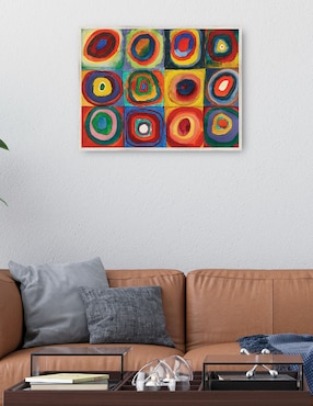 Cuadro decorativo Cuadrado Con Anillos Konzentrischen (1913) técnica mixta Cuadros Jr Colores