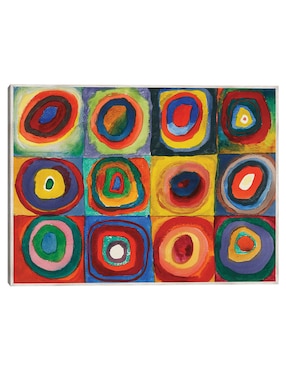 Cuadro decorativo Cuadrado Con Anillos Konzentrischen (1913) técnica mixta Cuadros Jr Colores