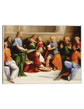 Cuadro decorativo Cristo Lavando Los Pies De Los Discípulos, C. 1520/1525 técnica mixta Cuadros Jr Figuras Celestiales