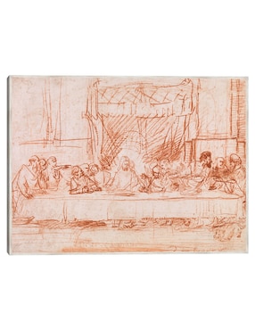 Cuadro decorativo La Última Cena, Según Leonardo Da Vinci (1634-1635) técnica mixta Cuadros Jr Figuras Celestiales