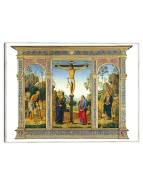 Cuadro decorativo La Crucifixión con La Virgen, San Juan, San Jerónimo Y Santa María Magdalena C. 1482/1485 técnica mixta Cuadros Jr Figuras Celestiales