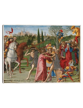 Cuadro decorativo Cristo Cargando La Cruz técnica mixta Cuadros Jr Figuras Celestiales