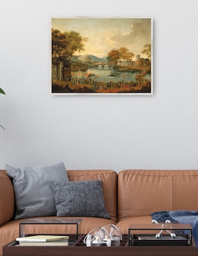 Cuadro decorativo Procesión Junto a Un Lago, Siglo Xix técnica mixta Cuadros Jr Lagos