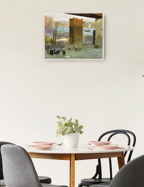 Cuadro decorativo La Vivienda Solitaria técnica mixta Cuadros Jr Arquitectura
