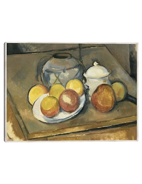Cuadro decorativo Jarrón con Adornos de Paja, Azucarero Y Manzanas (1890 - 1893) técnica mixta Cuadros Jr Obras
