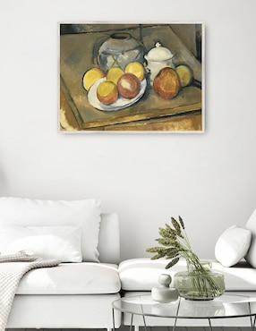 Cuadro decorativo Jarrón con Adornos de Paja, Azucarero Y Manzanas (1890 - 1893) técnica mixta Cuadros Jr Obras