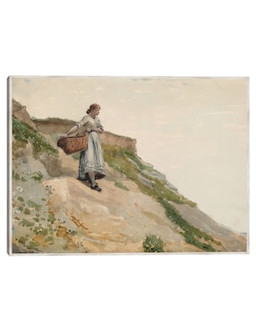 Cuadro decorativo Niña Cargando Una Cesta (1882) técnica mixta Cuadros Jr Gente