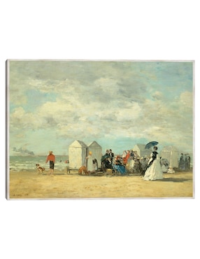 Cuadro decorativo Escena de Playa 1862 técnica mixta Cuadros Jr Playas
