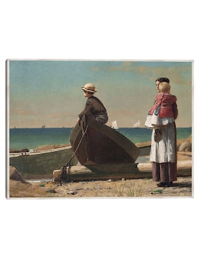 Cuadro decorativo ¡Viene Papá! (1873) técnica mixta Cuadros Jr Gente
