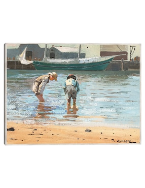 Cuadro decorativo Niños Vadeando (1873) técnica mixta Cuadros Jr Gente