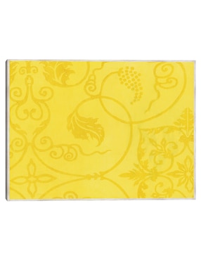 Cuadro decorativo grabado en madera Original Vintage Japonés -Amarillo técnica mixta Cuadros Jr Formas