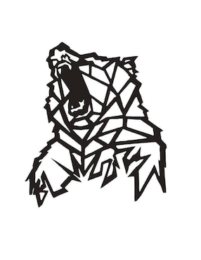 Figura decorativa asimétrico Pigo Oso Agresivo