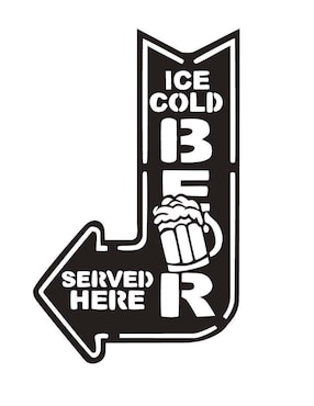 Figura decorativa asimétrico Pigo Ice Cold Beer