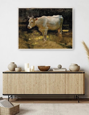 Cuadro decorativo Estudio de una vaca en un prado técnica mixta Cuadros Jr