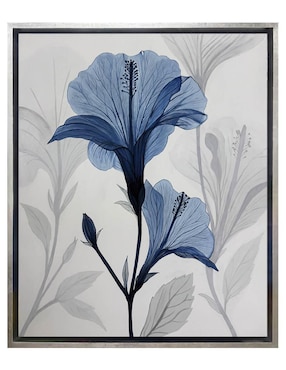 Pintura Flor Azul Nocturna técnica acrílico Lune Art Gallery Flores
