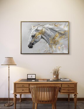 Pintura Caballo Blanco técnica polioleo Ideas Creativas In