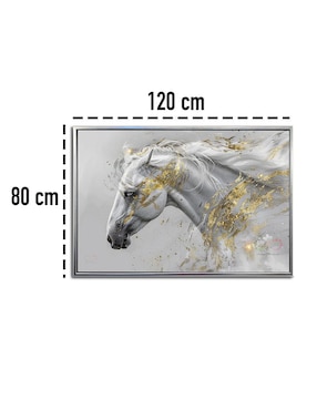 Pintura Ideas Creativas In Caballo blanco técnica impresión al óleo