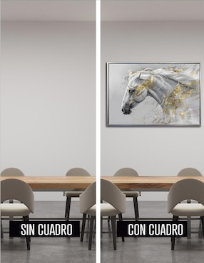 Pintura Ideas Creativas In Caballo blanco técnica impresión al óleo