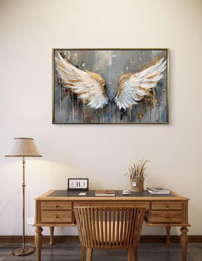 Pintura Alas de Ángel técnica polioleo Ideas Creativas In