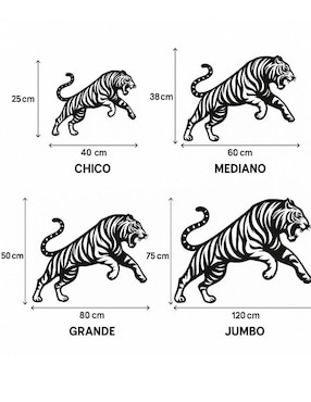 Figura decorativa de animal Animal Planet Mubel tigre de metal