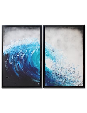 Cuadro decorativo Ecléctico Wave 2 piezas