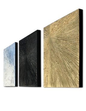 Cuadro decorativo Ecléctico Materia fugaz de 3 piezas