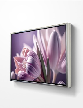 Pintura cuadro decorativo Tulipanes Lilas técnica impresión Ideas Creativas In Premium