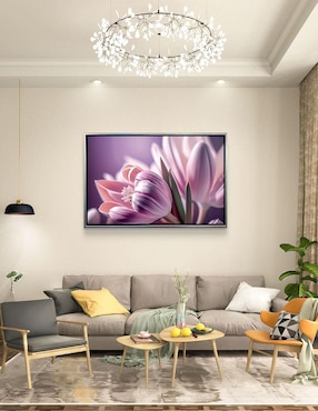 Pintura cuadro decorativo Tulipanes Lilas técnica impresión Ideas Creativas In Premium