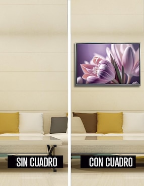 Pintura cuadro decorativo Tulipanes Lilas técnica impresión Ideas Creativas In Premium