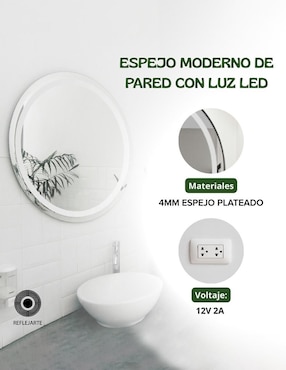 Espejo con luz Rivalink