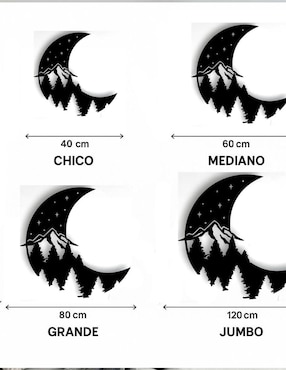 Figura decorativa cuadrado Luna Mubel NATURALEZA de metal