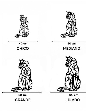Figura decorativa de gato Mubel de metal