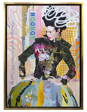 Pintura Reina del asfalto en Londres técnica acrílico Lune Art Gallery