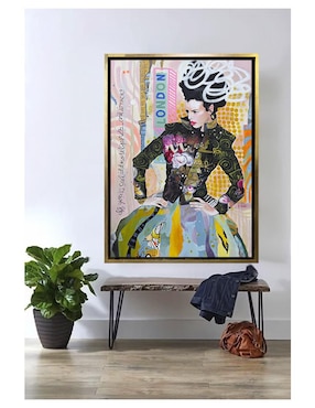 Pintura Reina del asfalto en Londres técnica acrílico Lune Art Gallery