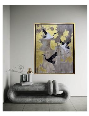 Pintura Sinfonía al viento técnica mixta Lune Art Gallery Aves