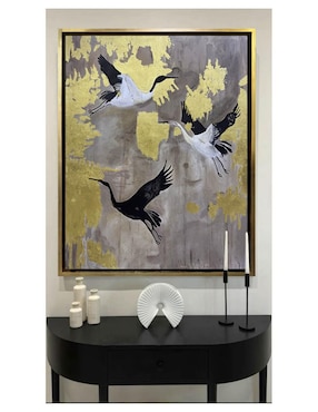 Pintura Sinfonía al viento técnica mixta Lune Art Gallery Aves