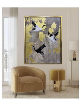 Pintura Sinfonía al viento técnica mixta Lune Art Gallery Aves