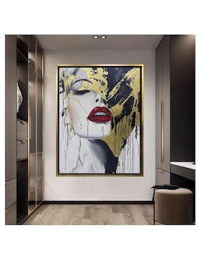 Pintura Red lips técnica acrílico Lune Art Gallery Rostros