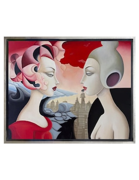Pintura Dos universos técnica acrílico Lune Art Gallery Gall