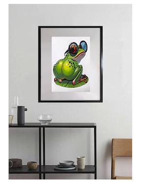 Pintura the big bottomed frog técnica acrílico Lune Art Gallery Pop